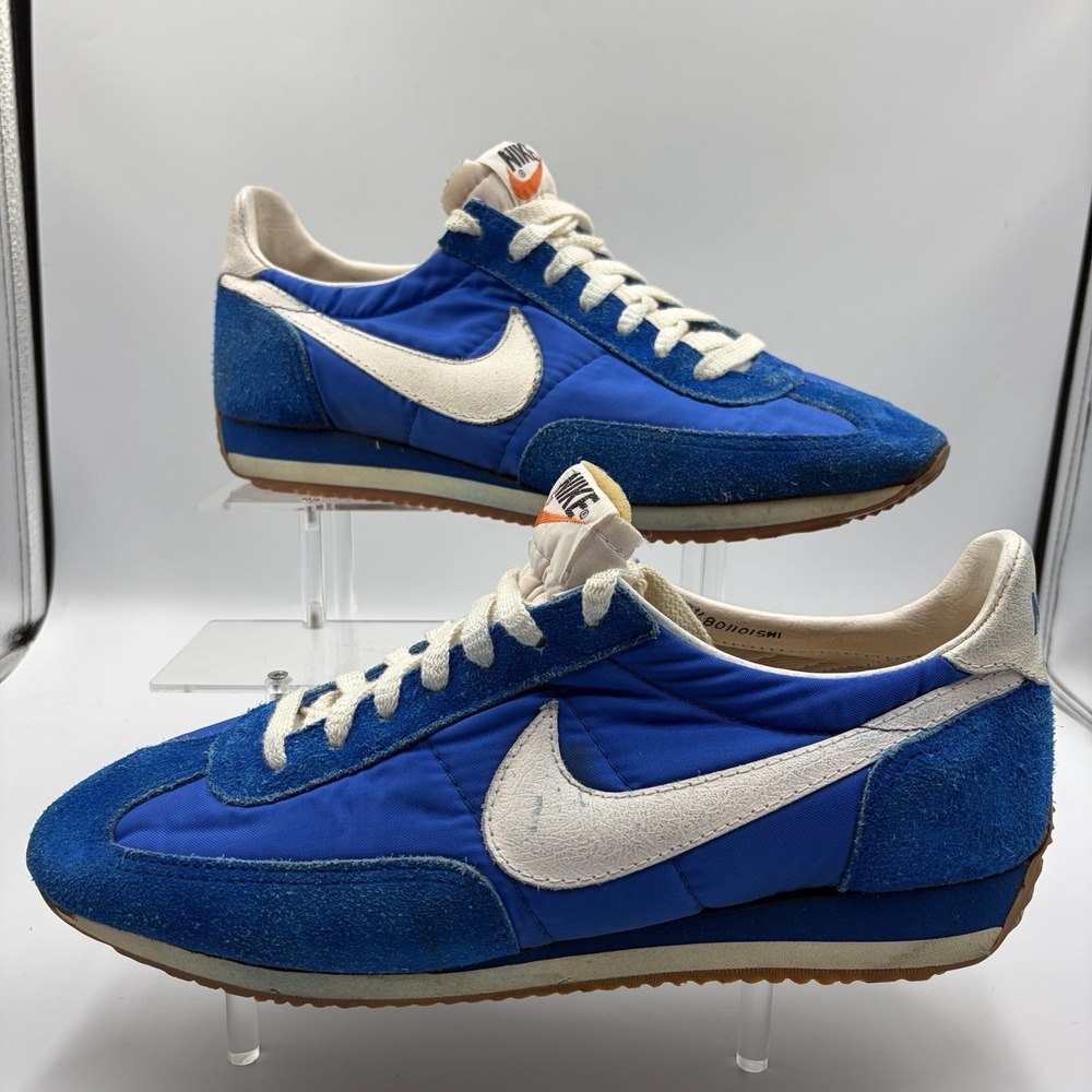 Vtg Nike Cortez Mens 8.5 Blue Made in Taiwan 80s OG Collector Display 801101smi